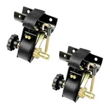 2X Ladder Rack Ratchet Straps w/ J-Hook 1.5"W x 7.5"L For Round Tube Mount Truck