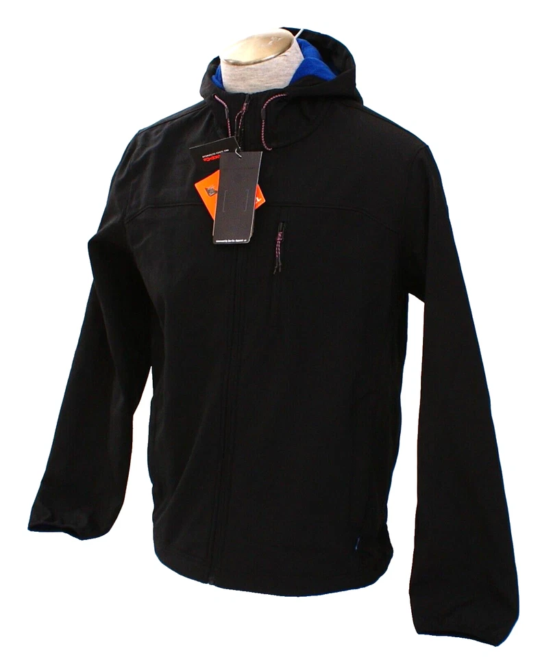 Hawke & Co. Men's XL Black Stretch Soft Shell Zip Front Hooded Jacket - Image 4 of 4