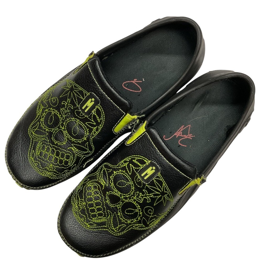 MOZO Men's Green Skull Work Shoe Slip On Size Casual Comfort Water  Resistant