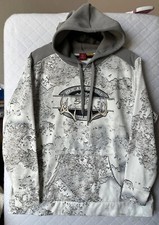 SHE OUTDOOR White Gray Camo Pull Over sz. XL Womens Long Sleeve Hoodie