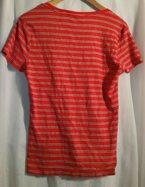 orange striped shirt