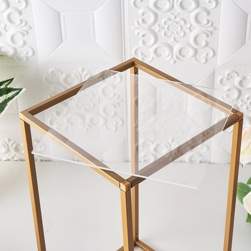 2 Clear 8" Plexiglass Sheets Square Acrylic Sign Boards Wedding Home Decorations - Picture 6 of 9
