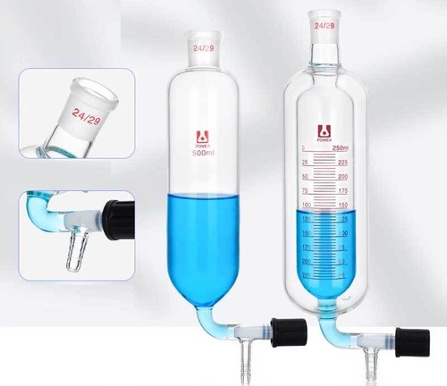 100ml-500ml Distillation Bottle with Vacuum Piston Double-Layer Lab Glass gb - Picture 3 of 13