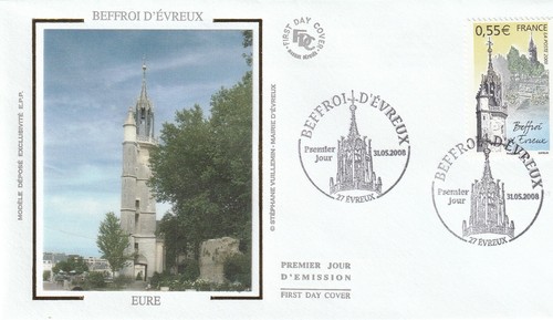FRANCE 2008 FDC BEFFROI D'EVREUX YT 4196