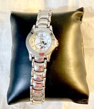 Mickey Mouse Watch Stainless Steel Band Silver Vtg Accutime Disney MK 2036 90  s