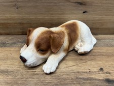 Jack Russell Sleeping Resin Figurine 7.5 x 2