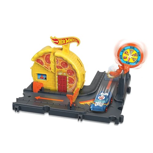 Hot Wheels City Speedy Pizza Pick-Up Track Set - Picture 2 of 3