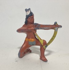 Antique Vintage Indian Native American Toy Figure Metal Broken