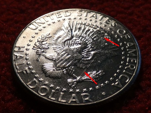Mint Error 1995-P Kennedy Half Dollar Coin with Strike Thru Error! #3439 - Picture 5 of 18