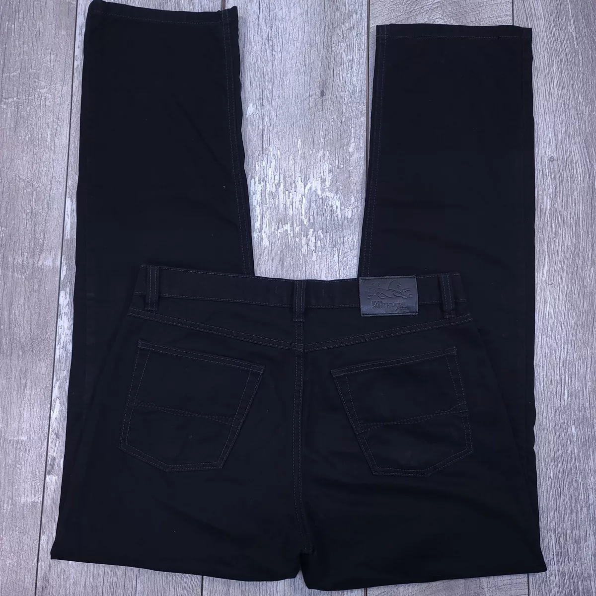Bruno Saint Hilaire Straight Leg Dress Jeans Mens 34x33 Black Soft