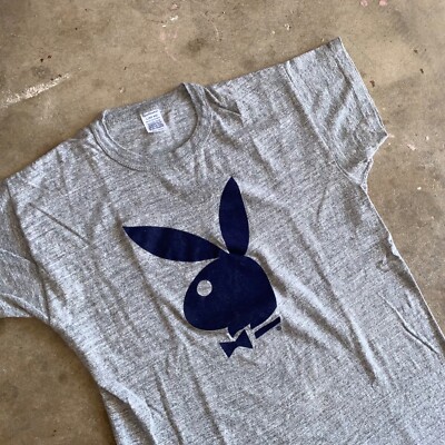 1970s VINTAGE 70s PLAYBOY MAGAZINE T-SHIRT MEN SZ S BUNNY COTTON