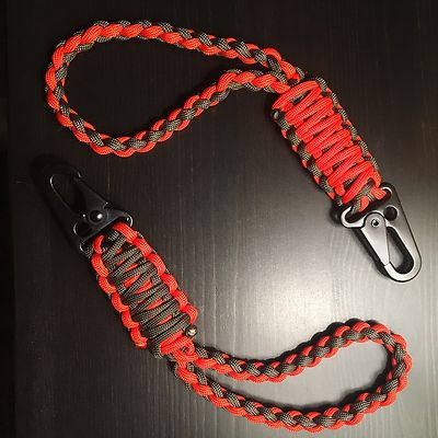 ONE (1) Paracord Wrist Lanyard HK HOOK FOB 550 USA Custom