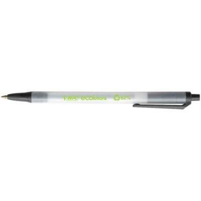 BIC 8806871 Kugelschreiber ECOlutions  Clic Stic  transparent Schreibfarbe schwa