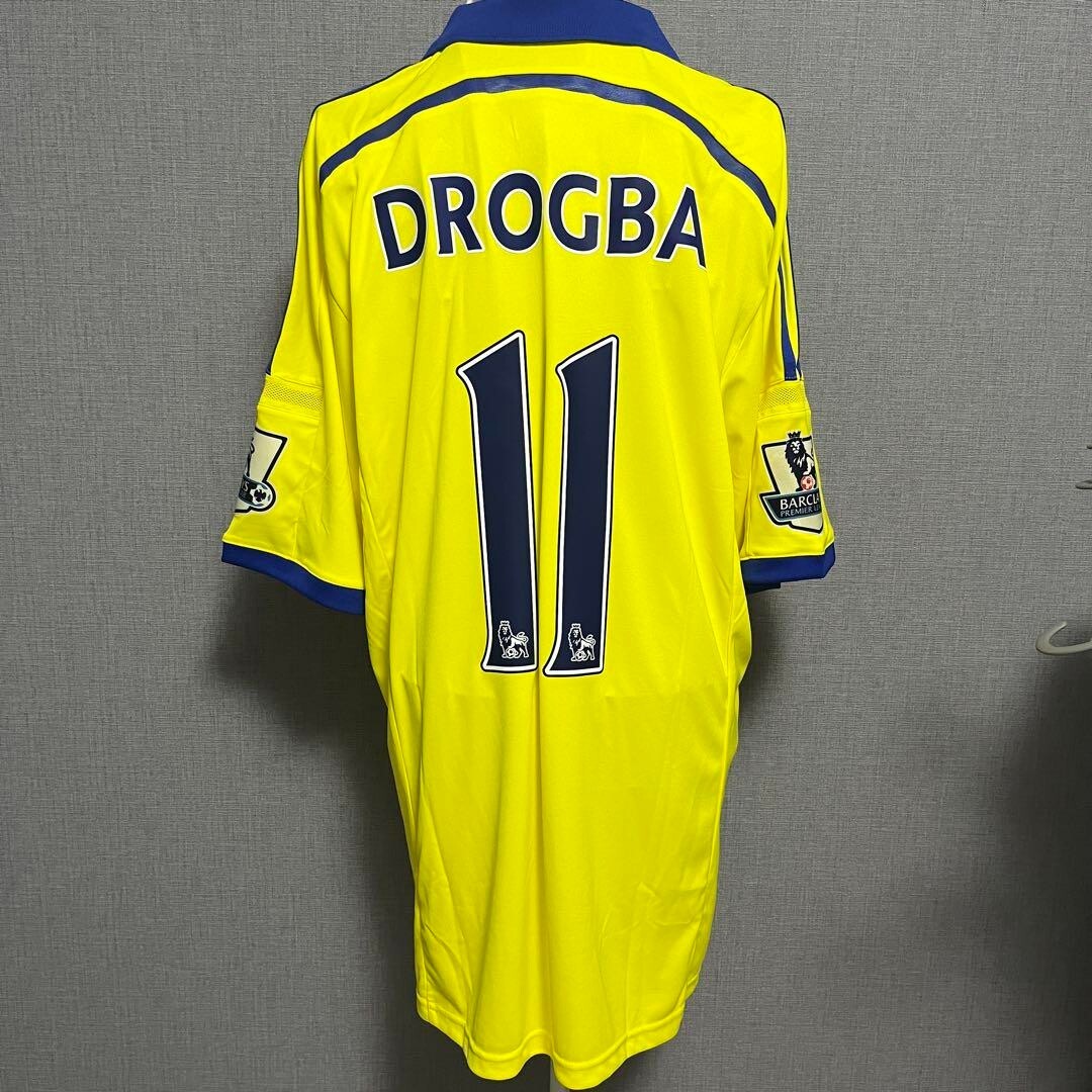 14/15 チェルシー ドログバ awayユニフォーム BNWT NEW NWT Drogba 11 XL Chelsea FC 2014 15 Away Football Shirt Jersey