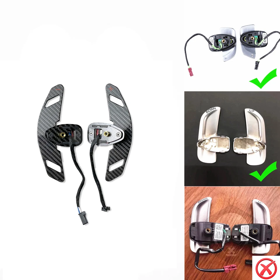 New Magnetic Carbon Fiber Gear Shifter Paddle for Mercedes W205 C-Class 2015-21 Foto 2 de 4