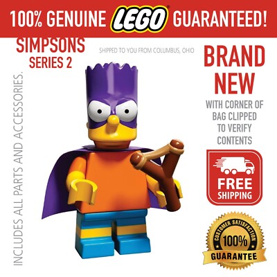Lego Minifig Simpsons Series 2- Bartman - New W/Clipped Bag Free Shipping