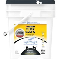Purina Tidy Cats Clumping Cat Litter, LightWeight 4-in-1 Strength, 17 lb. Pail