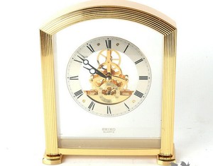 seiko skeleton clock