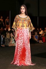 Sakhee Kaftans Silk kaftan look & feel embellish beaded resort beach wear caftan