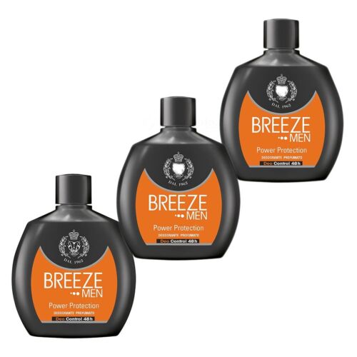 Breeze Men Deodorant Squeeze Power Protection 3x 100 ml - Afbeelding 1 van 2