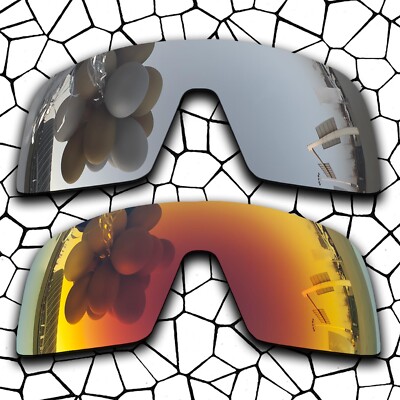 Silver&Fire Red Lenses Replacement For-Oakley Sutro OO9406 Polarized