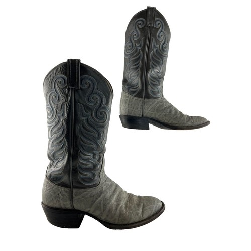 Tony Lama Vintage Gold Label Firefighter Theme Cowboy Boots 