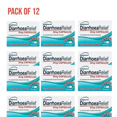72 Tablets GENERIC - Imodium Diarrhoea Relief 12x6 Capsules Long expiry Free P&P