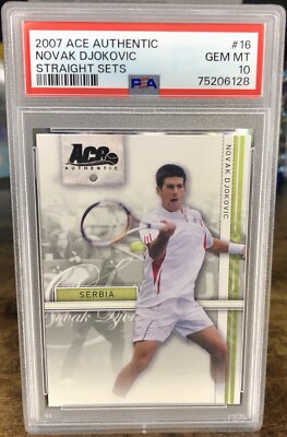 2007 レアPSA10‼️ルーキーカード　NOVAK DJOKOVIC RC Novak Djokovic 2007 Ace Authentic #16 Straight Sets Serbia RC PSA