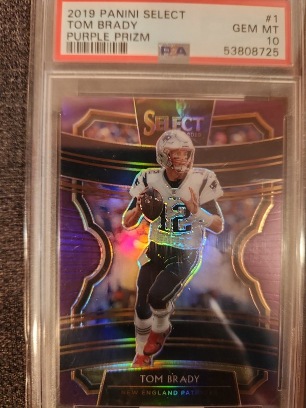 2019 Select Tom Brady Purple Prizm /75 #1 PSA 10 Gem Mint Rare POP 11