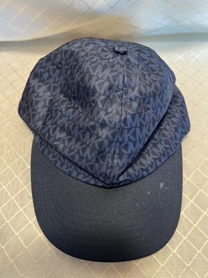 Michael Kors Unisex MK Logo Baseball Hat Cap Blue One Size