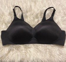 Cacique 44D Bra Black Lightly Lined No Wire Back Closure Wireless