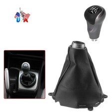 5 Speed Black Manual Gear Shift Knob Shifter Boot Fit Honda Civic Dx 2006 -2011