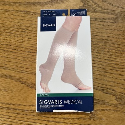 Sigvaris Access Medical Graduated Compression Socks 20-30 mmHg Black - Size LS