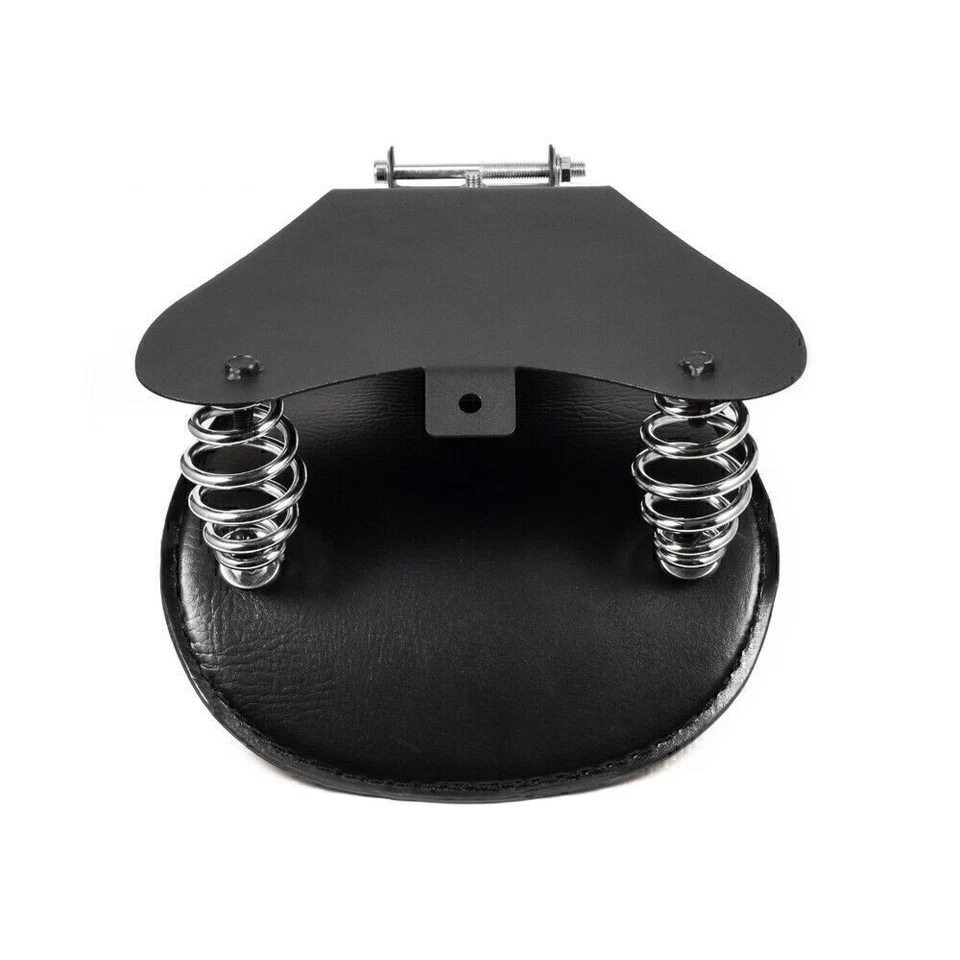 For Harley for Bobber for Chopper Motorcycle Solo Seat 3" Spring w/ Base Saddle - Image 3 of 4