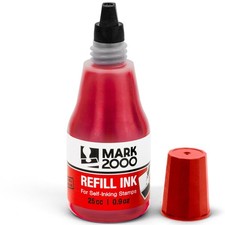 Red SelfInking Refill Ink 25cc 0.9oz For Rubber Stamps Daters Stamp Pads