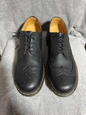 Dr. Martens Men Wingtip Black Noir Leather Shoes Size 11