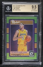 2017 Donruss Optic The Rookies Lime Green Prizm Lonzo Ball BGS 9.5 GEM MINT 0m5n