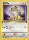 Pokemon TCG Card WOTC Vintage Wizards 1st Edition Meowth Jungle 56/64