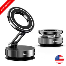 Car Mount Magnetic Phone Holder Foldable Electric Vacuum Stand for iPhone 12-17