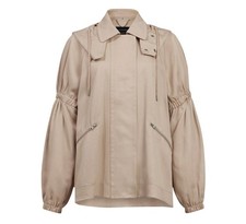 AllSaints Cherry Jacket in Barley Beige Hooded Zip Front S All Saints