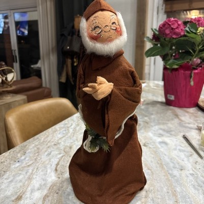 Vintage 1969 Annalee Mobilitee 16  Monk Felt tree topper or figurine