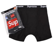 Supreme Hanes Boxer Briefs 4 Pack Black