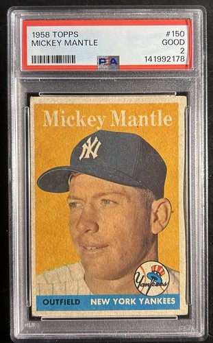 1958 Topps Mickey Mantle #150 PSA 2
