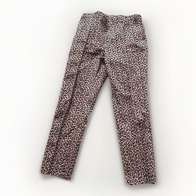 Akris Punto Franca Luna Mini Dot Jacquard Straight Ankle Pants Pink Sz 8 P63