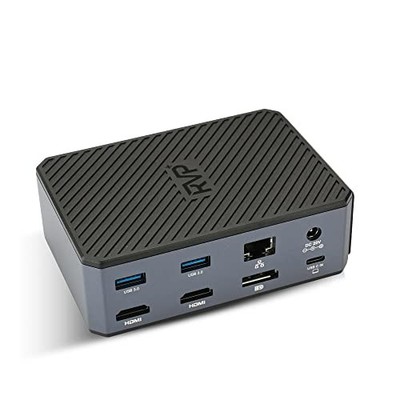 RVP+ Docking Station 3 Monitors 14-in-1 85W Laptop-Charging PD 18W - Black