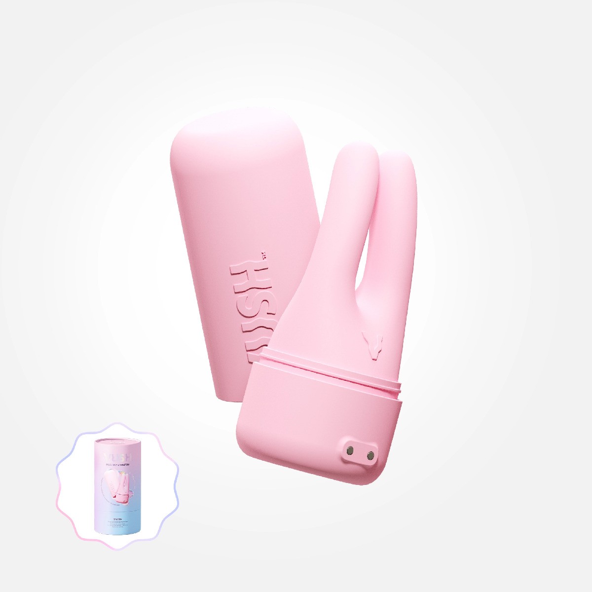 Vush Swish Compact Rechargeable Pink Dual Tip Clitoral Vibrator - Image 3