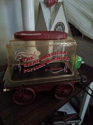VTG 1976 Sunbeam Great American Popcorn Machine Wagon Corn Popper #18-90 Works