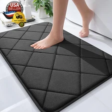 OLANLY Memory Foam Bath Mat 30X20, Ultra Soft and Absorbent Bathroom Rugs, Machi