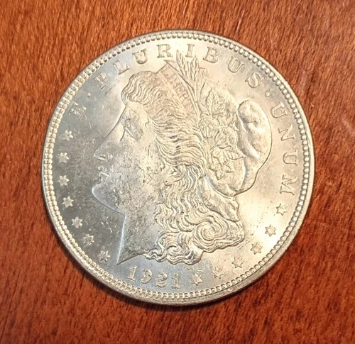 1921-P Morgan Dollar 90% Silver About Uncirculated AU+ $1 Philadelphia