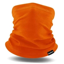 Winter Neck Gaiter Warmer Soft Fleece Face Cover Windproof Cold Weather Orange